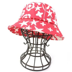 CHANEL 22P Cotton 100 With Coco Mark Metal Fittings All-Over Pattern Icon Hat Bu - Picture 1 of 9