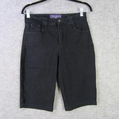Not Your Daughter's Jeans Shorts Womens Size 14 Black Bermuda Denim Stretch NYDJ - Image 1 of 4