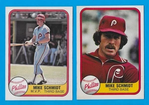 1981 Fleer - Mike Schmidt #5 Lot "M.V.P" on Front Error And Corrected Card (NM) - Picture 1 of 2