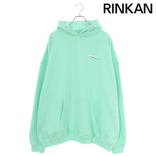 Felpa con cappuccio pullover oversize ricamato logo campagna Balenciaga 620973 TKVI9 usata