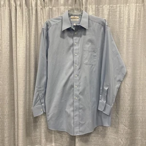 Roundtree Yorke Gold Label Non Iron Ez Wash 17-36  Long Sleeve Open Collar Shirt - Picture 1 of 7
