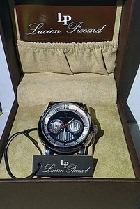 Neu Lucien Piccard Montana Retrograde Day Herrenuhr Art.-Nr. LP-15051-02S NOS - Bild 1 von 6