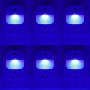 6 Pack LED Blue Night Light Plug In, Dusk to Dawn Sensor Automatic on and Off, E - Picture 1 of 12