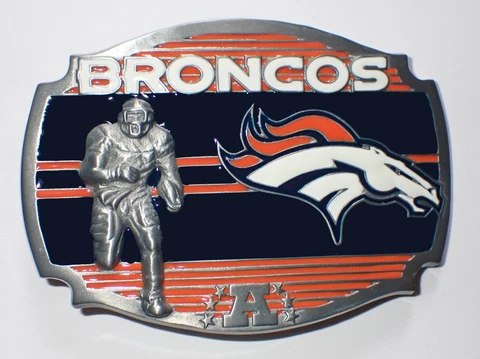 DENVER BRONCOS BELT BUCKLE LICENSED NEW! Cover