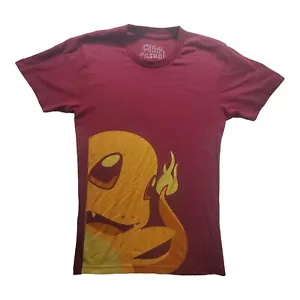 Pokémon Charmander Filthy Casual T-Shirt Men's Sz Small Maroon Tee Charizard Evo - Picture 1 of 6