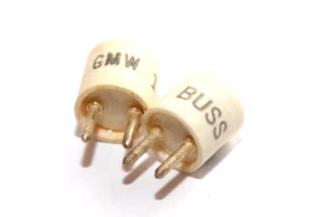 2x MIL spec Sicherung von Bussmann Typ GMW-1, 1 A / 125 V, Fast Acting Fuse, NOS - Picture 1 of 3
