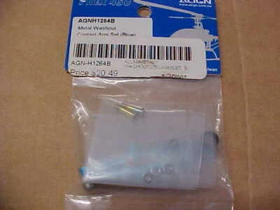 ALIGN AGNH1264B = METAL WASHOUT CONTROL ARMS, BLUE : TREX 450  - Image 1 of 2