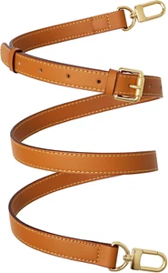 Genuine Vachetta Leather Crossbody Strap Genuine Leather Adjustable Replaceme... - Picture 1 of 7