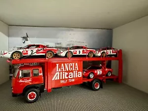 CAMION FIAT 639 TRANSPORTEUR LANCIA STRATOS Rallye Tour de Corse 1972/74 1/43 - Foto 1 di 17