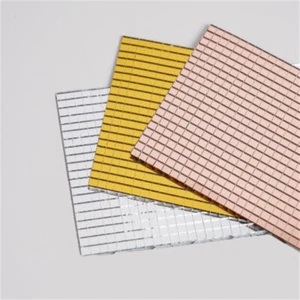 100*4CM Self-Adhesive Square Glass Mosaic Tiles Mirrors Mosaic Sheet Sticker - Picture 1 of 15