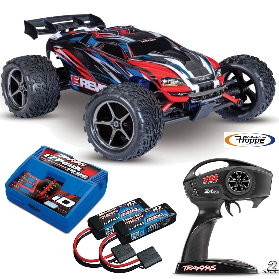 TRAXXAS #E-Revo 1/16 4x4 Rot-Blau USB C Lader 1200 Nimh Akku 4WD TRX71054-8RBLU