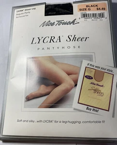 Bonita Manguera Táctil Regular Pantimedias Lycra Transparentes Pierna 2 Negra Talla G NUEVA - Imagen 1 de 2