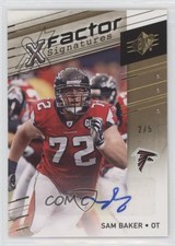 2009 SPx X Factor Signatures Gold /5 Sam Baker #X-BA Auto
