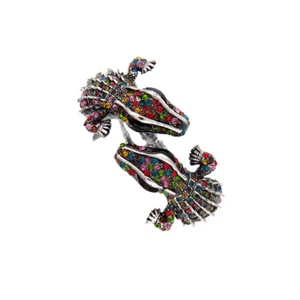 Crocodile alligator Cayman Bracelet Bangle Cuff Multicolor Rhinestone VTG Design - Picture 1 of 5
