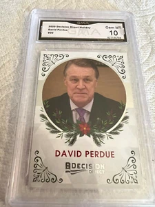 DAVIS PERDUE 2020 DECISION DIRECT HOLIDAY # 30 GRADED 10 L@@K - Bild 1 von 2