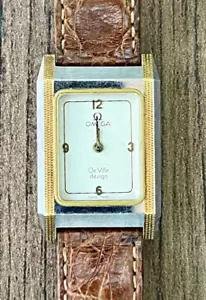 Omega De Ville Quarzo cal.1387 Orologio Vintage Donna Quadrante Bianco Da Restaurare - Foto 1 di 11