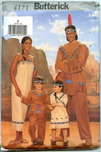 Native American Costume for ADULTS - Butterick Sewing Pattern - XS-XL (30-48) - Picture 1 of 3