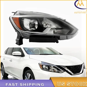 For 2016-2018-2019 Nissan Sentra SL/SR Right Headlight LED Black Headlamp W/DRL - Picture 1 of 8