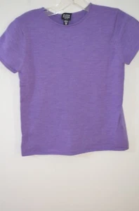 Eileen Fisher lila 100 % Wolle kurzärmeliger Pullover Pullover Größe Petite P - Bild 1 von 13
