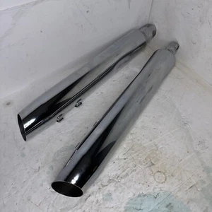 Harley-Davidson Road Glide Touring FLT 1746 Stock Exhaust - Muffler Set Chrome - Picture 1 of 6