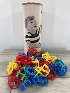 Creative Playthings Rising Towers 82 Plastic Stacking Colorful Retro Vintage Toy