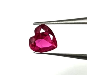 Certified, Natural , Red Ruby Untreated 6 mm Heart Cut Loose Gemstone With Offer - Picture 1 of 4