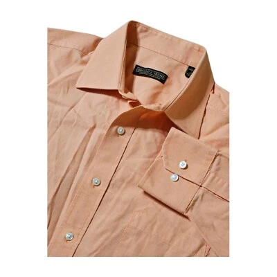 Donald J Trump Signature Collection Long Sleeve Orange Button Shirt Men's 16 (L) - Image 1 of 4