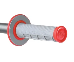 Renthal MX / Enduro Dual Compound Grips Diamond / Waffle (GREY / RED) - Picture 1 of 2