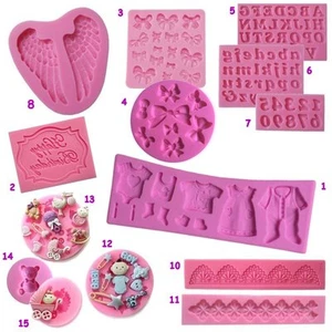Molde silicona fondant chocolate fimo jabón alas decoracion letras números - Bild 1 von 13