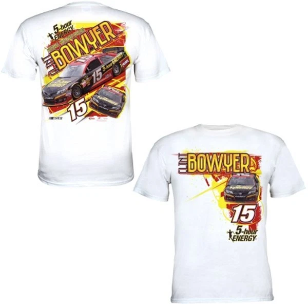 Clint Bowyer 2014 Chase Authentics #15 5 Hour Energy White Draft Tee FREE SHIP! - Image 1 of 1