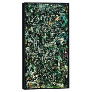 Framed Canvas Giclee Print Full Fathom Five by Jackson Pollock Wall Art 20"x40" - Picture 1 of 8