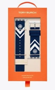 Tory Burch CHEVRON BAND FOR APPLE WATCH GROSGRAIN, 38 – 40 MM TBS0043 - Picture 1 of 3