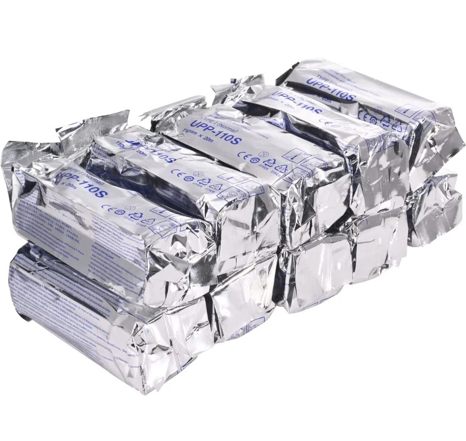 Impresora de Papel UPP110S Caja Térmica Blanco y Negro/10 Unidades SONY ORIGINAL JAPÓN Foto 1 de 3