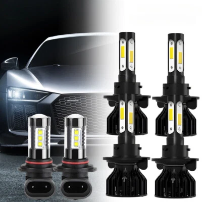 For Ford F250 F350 F450 2005-2019 6pcs 6000K White LED Headlight Fog Light Bulbs - Image 1 of 4