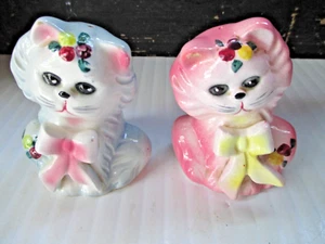 Vintage. Original Kitty Cat Salt And Pepper Shakers Japan - Picture 1 of 3