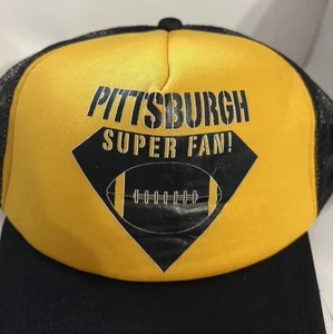 Pittsburgh Super Fan Mesh Snapback Trucker Hat Cap Adjustable New with Tag - Picture 1 of 5