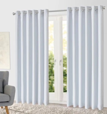 Blockout Eyelet Curtains Blackout 3 layers Woven Drapes Bedroom Thermal 1Panel - image 1 of 4