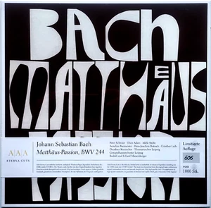 R.Mauersberger, A.Stolte SEALED: Bach- Matthew Passion/ Eterna 4 LP Limited RI - Bild 1 von 2