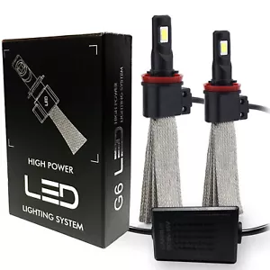 A1 2x Fanless Canbus H11 H8 LED Kit Headlight Bulb 6000K Super White Cooper Belt - Picture 1 of 10