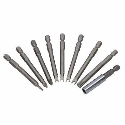 Screwdriver Bits Torx / PZ / PH / Flat Hex Spline Extra long Security 50pc AT822 - Image 1 of 4