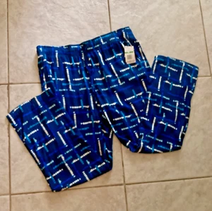 Per Se Pull-On Lounge Schlaf Hose Gr. L Viskose Gummibund mit Bindebändern blau cruiswear - Bild 1 von 7