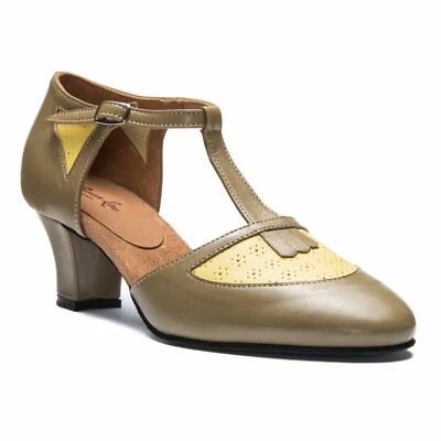Tanzschuhe Damen Swing Standard Lindy Hop Tanz Schuhe Rumpf Premium Line 9230 - Bild 1 von 4