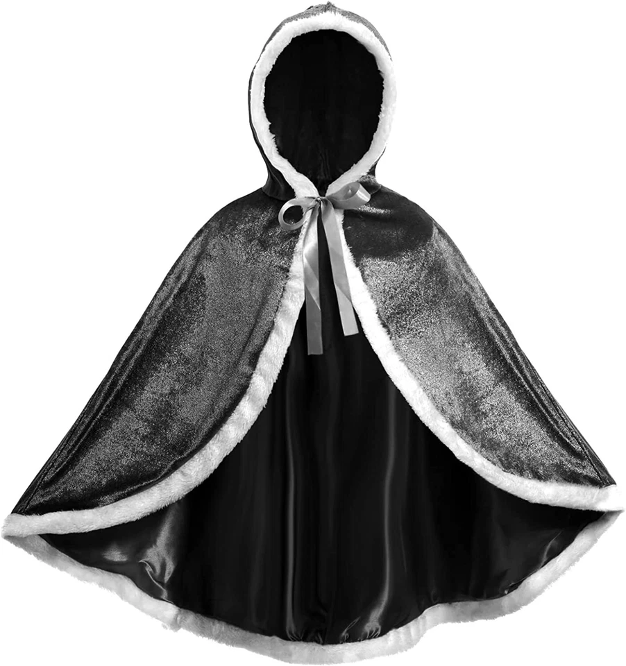 Capa con capucha de princesa de piel disfraz niñas talla 8T invierno congelado Foto 1 de 1