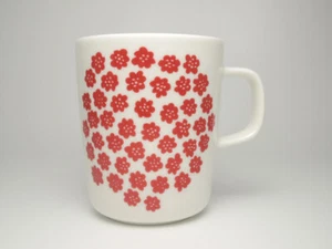 marimekko Puketti mug white x red coffee cup 现货芬兰限定樱花团马克杯手握杯 プケッティ マグ レッド - Picture 1 of 5