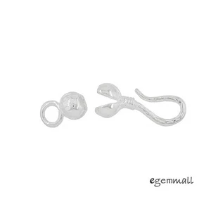 Sterling Silver Necklace End Cap Knot Cover Fish Hook Eye Clasp 4mm Knot #99552 - Picture 1 of 3