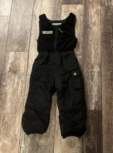 Winter COULOIR Toddler/Kids Snowsuit/Ski Bib Insulated Pants Fleece Black Size 3 - Picture 1 of 6