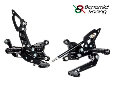BONAMICI RACING ADJUSTABLE RACE REAR SETS + LIGHT KIT FOR APRILIA RSV4 / FACTORY - Image 1 of 3