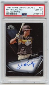 2021 Topps Chrome Black Ha-Seong Kim Auto Rookie #CBA-HK PSA 10 Padres