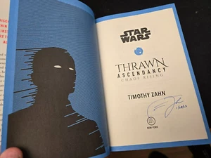 Star Wars Thrawn Ascendancy Chaos Rising Timothy Zahn 1st Ed HC SIGNED Blue Edge - Picture 1 of 9