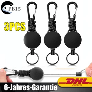 Schlüsselband Ausziehbar JoJo Schlüsselanhänger Einziehbarer Ausweis Karabiner - Bild 1 von 7